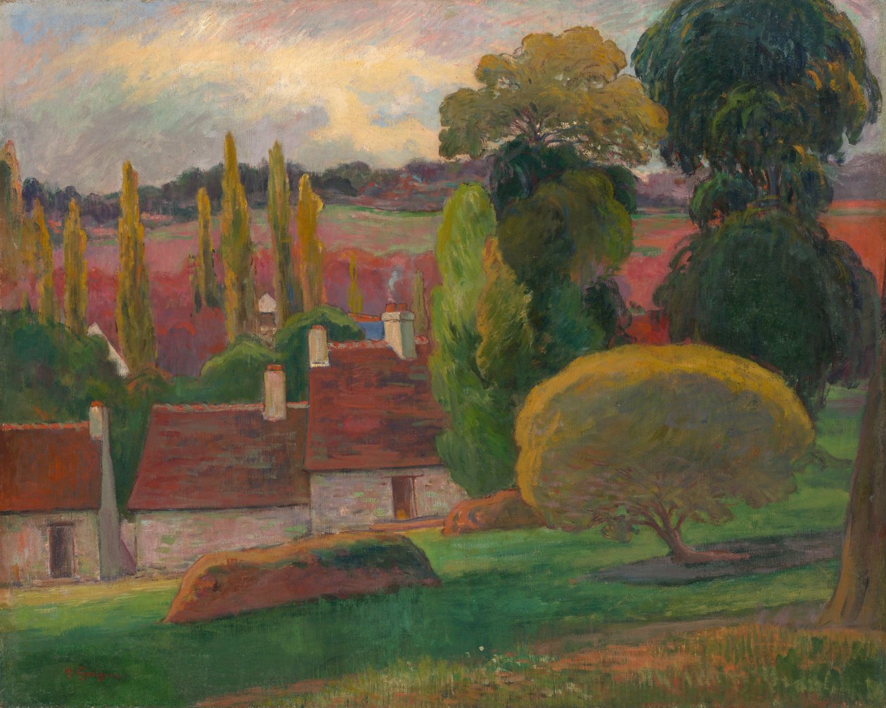 Una fattoria in Bretagna da Paul Gauguin