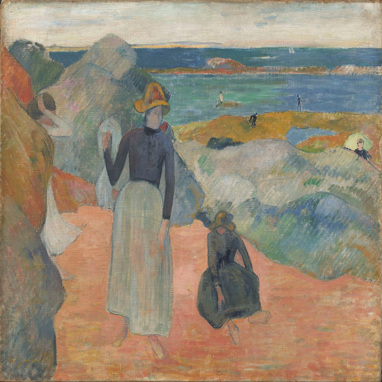 In spiaggia, in Bretagna da Paul Gauguin