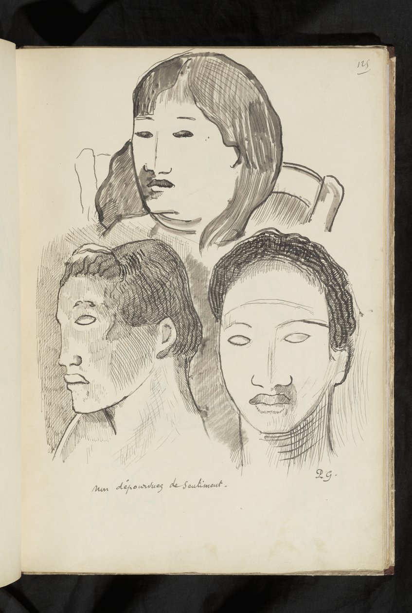 Prima e dopo - disegno "Non prive di sentimento" da Paul Gauguin