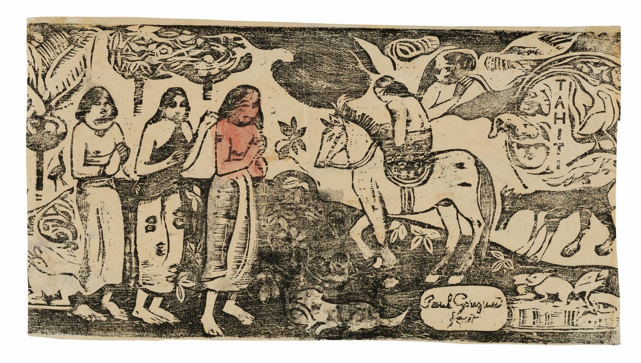 Cambio di residenza, dalla Suite di Stampe a Blocchi di Legno Tardive da Paul Gauguin
