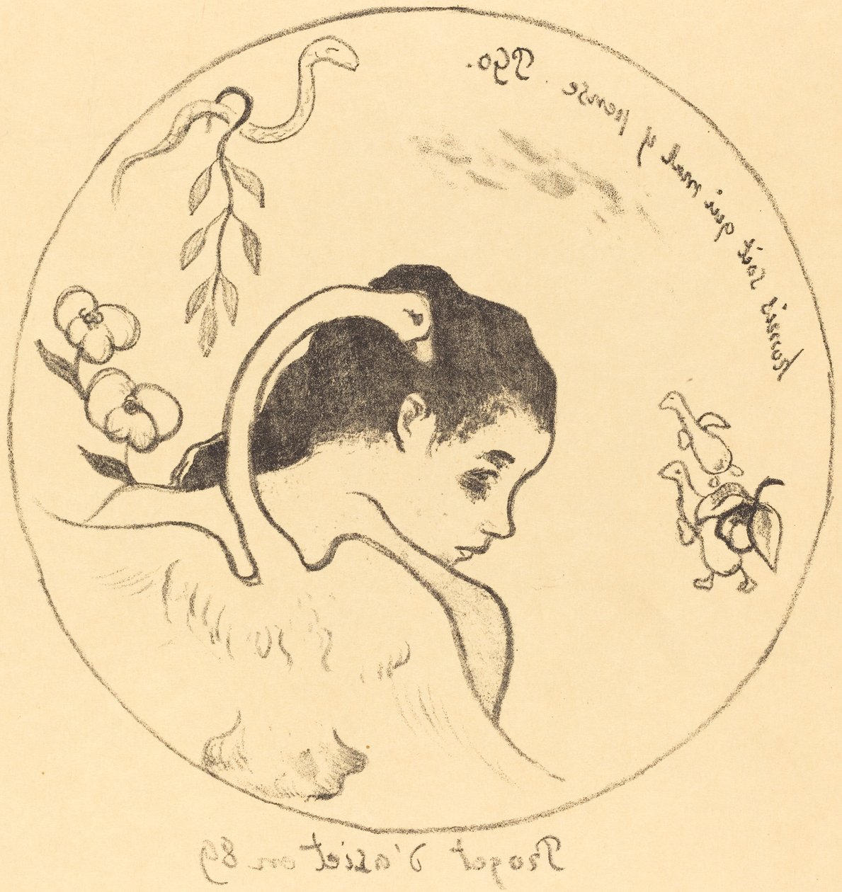 Progetto per un piatto di porcellana, 1889 da Paul Gauguin