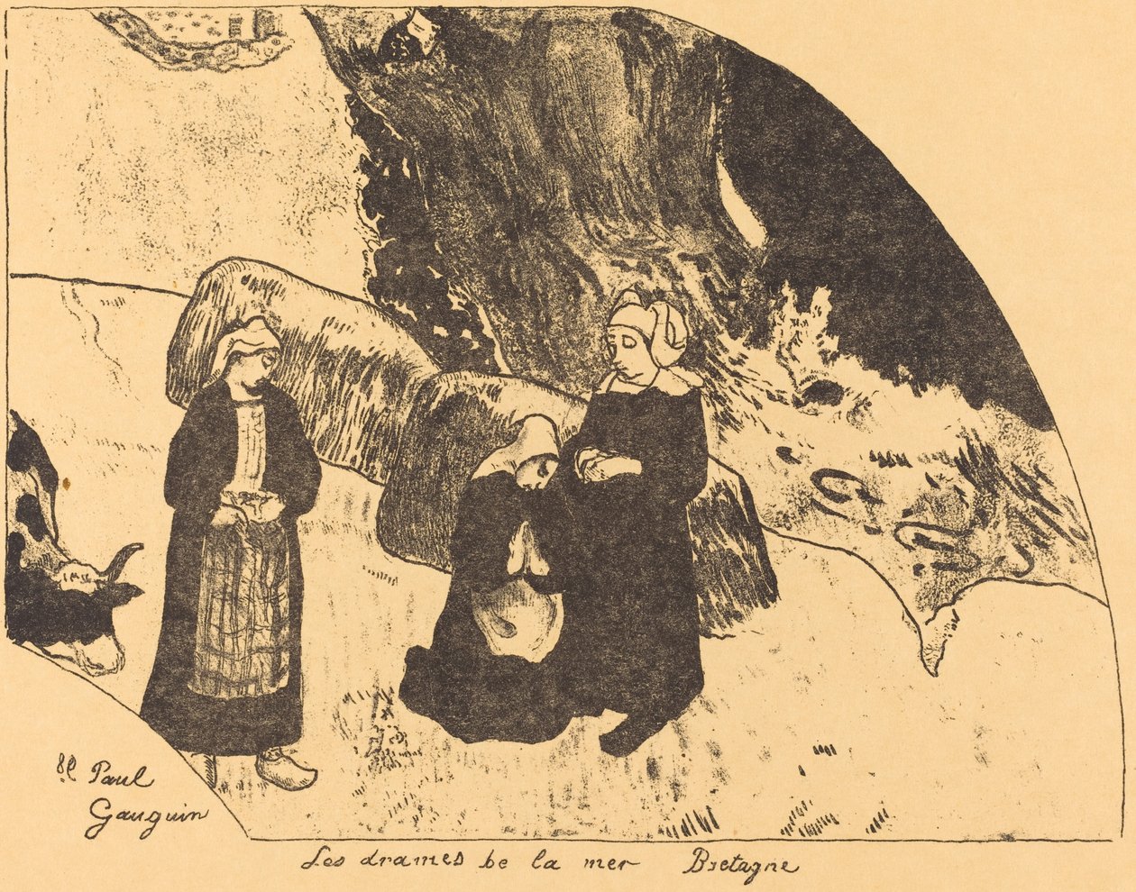 Drammi del mare, Bretagna, 1889 da Paul Gauguin
