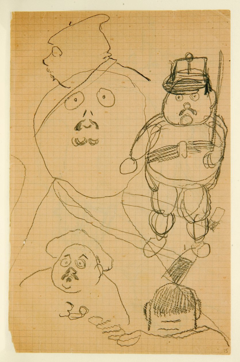 Disegno da un album di disegni prodotto per il giovane Jacques Bousquet, 1889-90 da Paul Gauguin