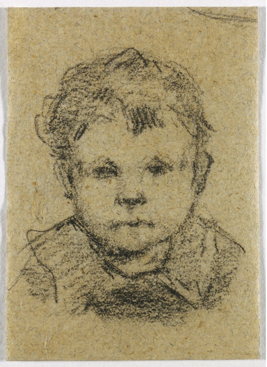 Emil Gauguin da bambino, con indosso una camicia con colletto da Paul Gauguin