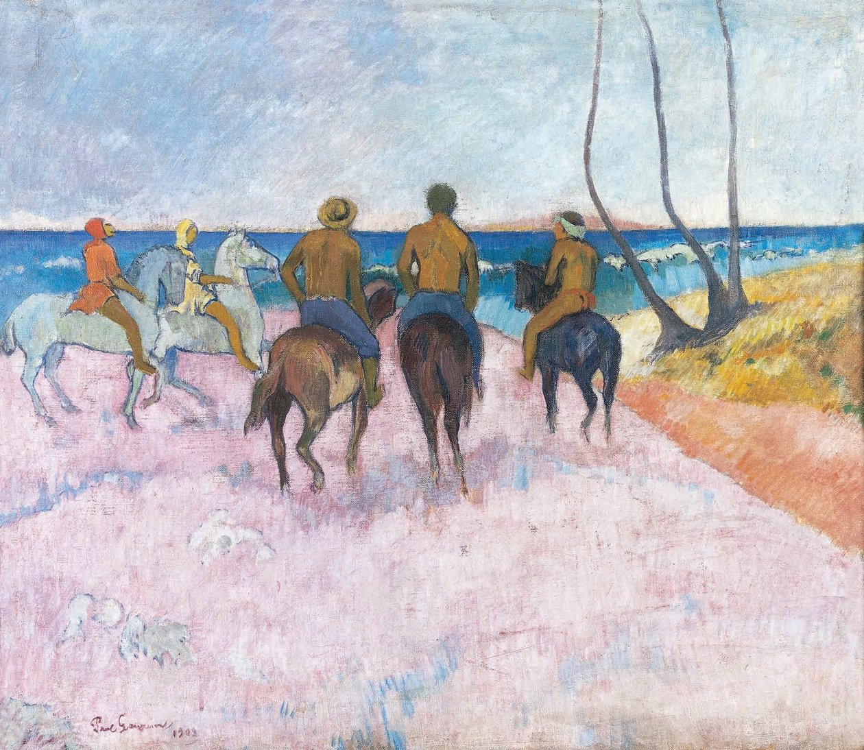 Francese:  Cavaliers sur la plage 28I29 Riders on the Beach (I) da Paul Gauguin