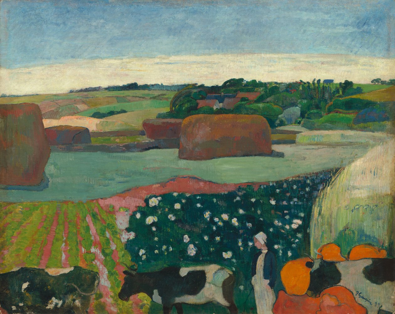 Covoni di fieno in Bretagna da Paul Gauguin
