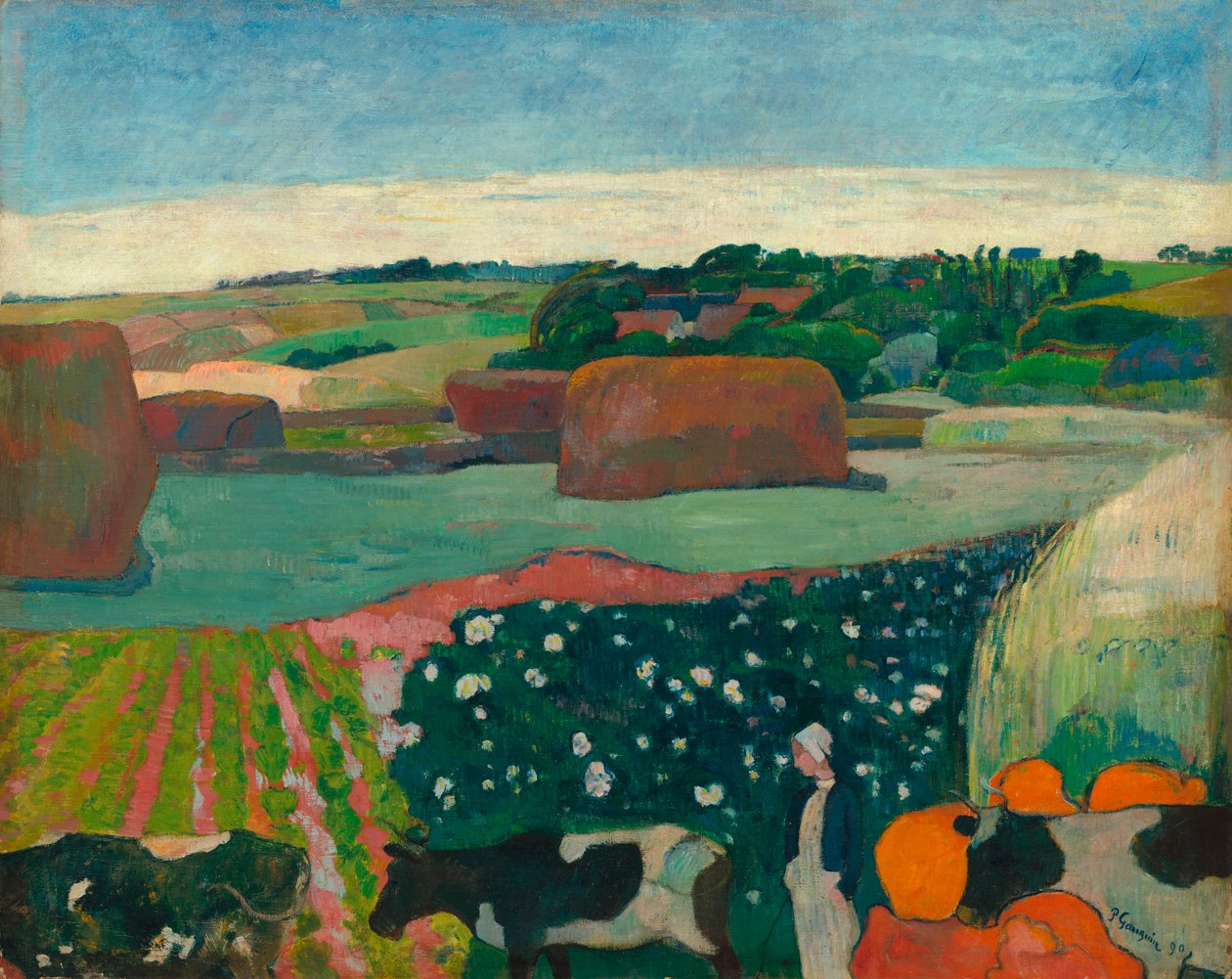 Covone di fieno in Bretagna da Paul Gauguin