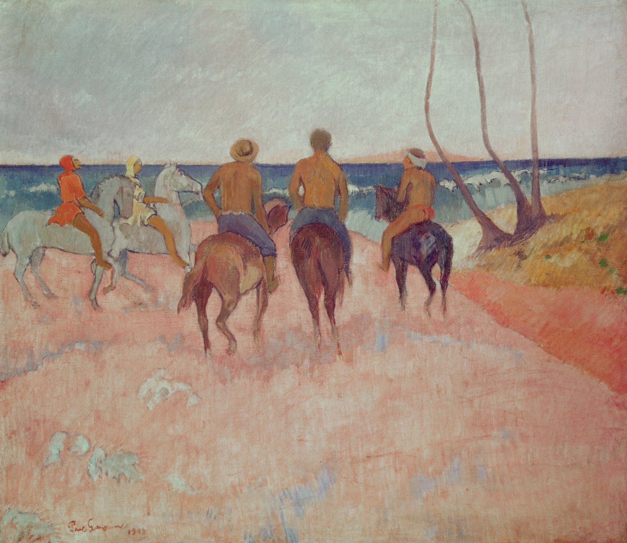 Cavaliere sulla spiaggia (Hiva Hoa) da Paul Gauguin