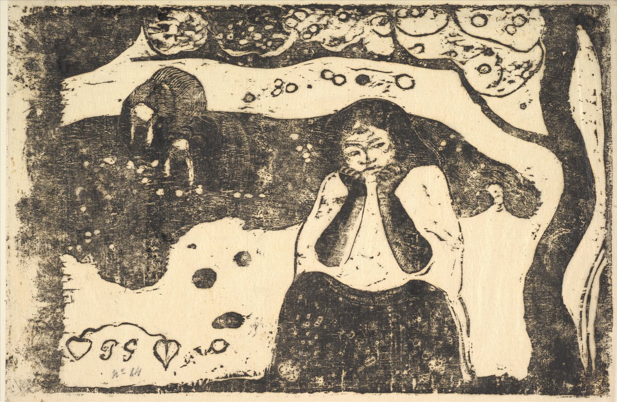 Miseria umana, 1898-99 da Paul Gauguin