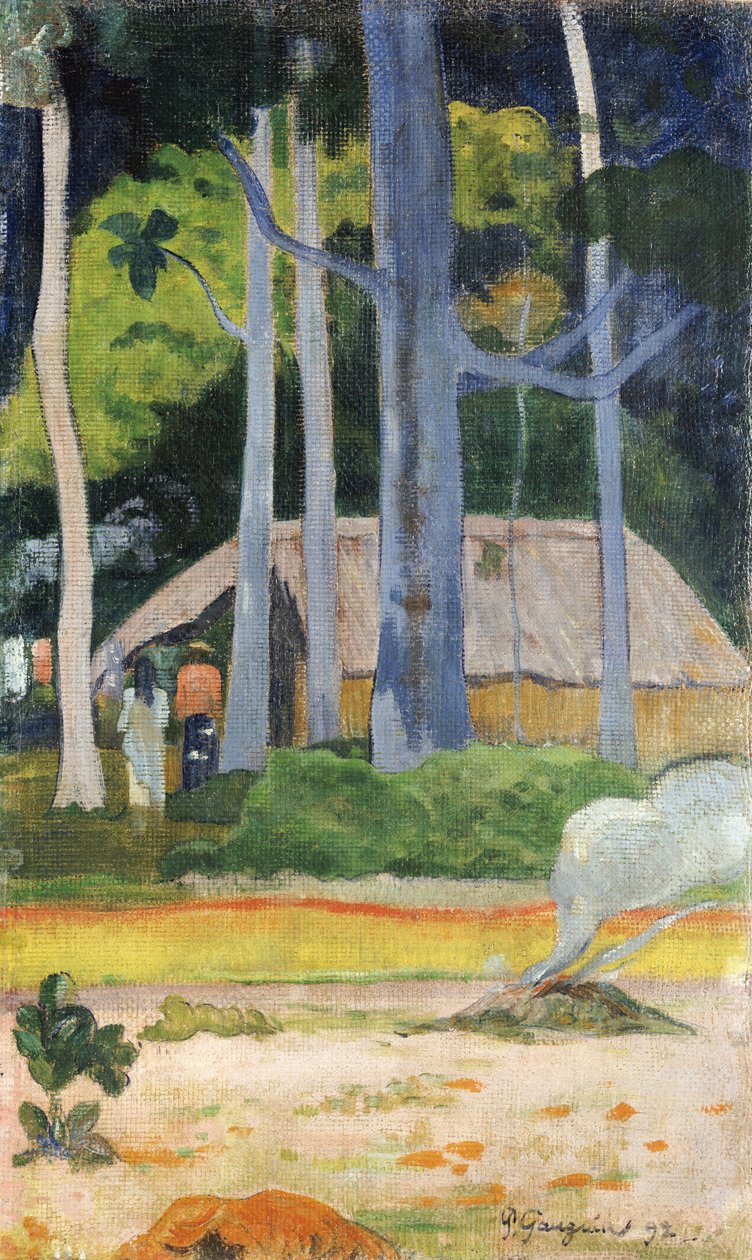 Capanna tra gli alberi da Paul Gauguin