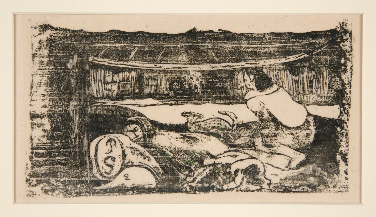 Interno di una capanna da Paul Gauguin