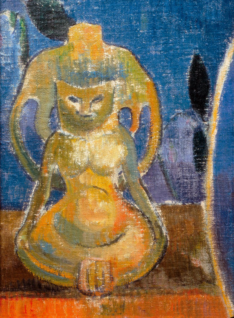 La bella Angele, Madame Satre (1868-1932) albergatrice a Pont Aven, dettaglio della scultura da Paul Gauguin