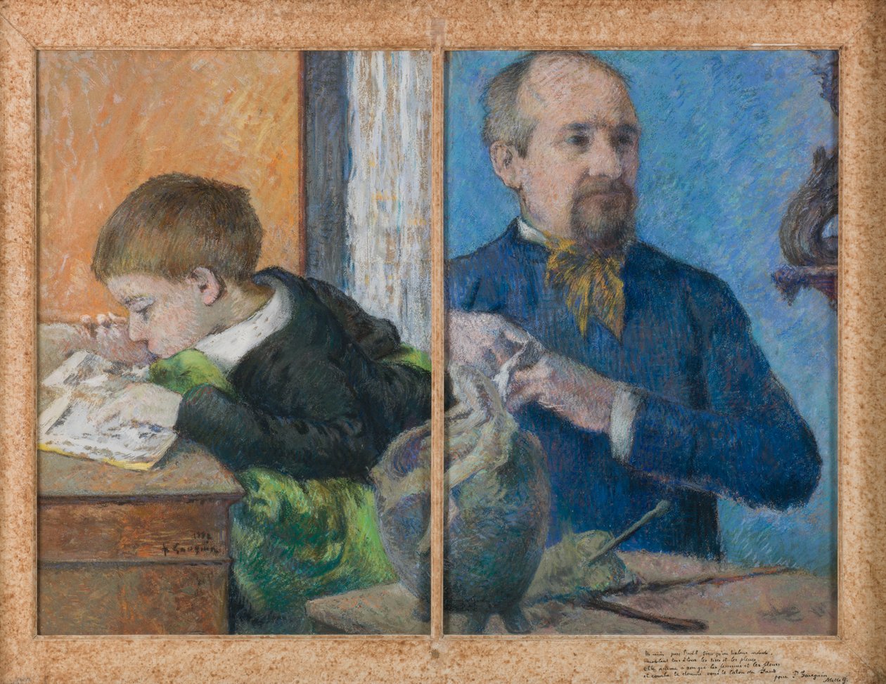 Lo scultore Aubé e suo figlio, Emile da Paul Gauguin
