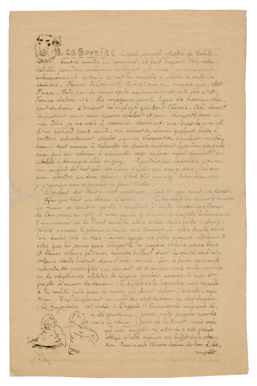 Le sourire: Journal sérieux, 21 agosto 1899 da Paul Gauguin