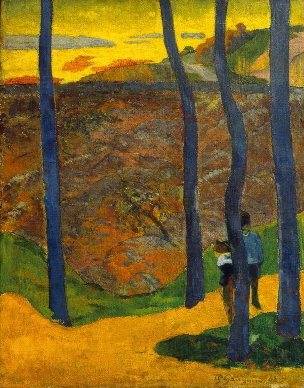 Gli alberi blu da Paul Gauguin