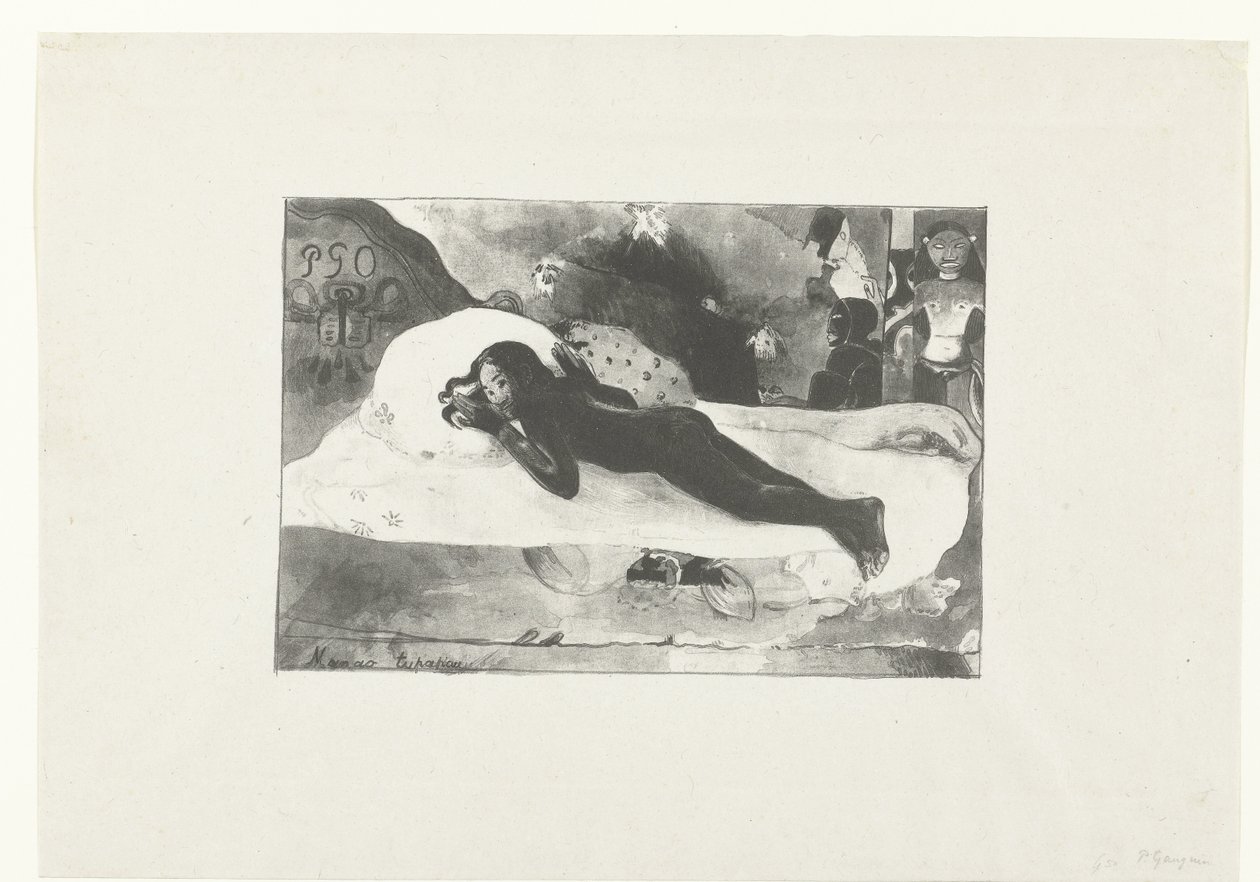 Ragazza sdraiata e spiriti dei defunti (Manao tupapau) da Paul Gauguin