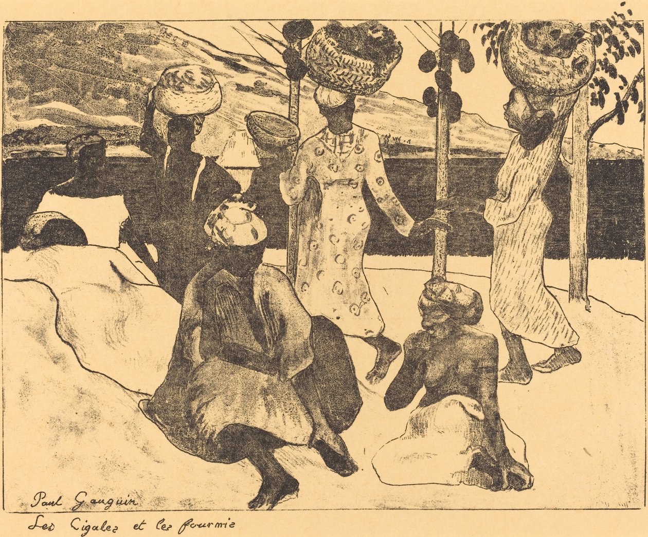 Locuste e formiche: Un ricordo della Martinica (Les cigales et les fourmis) da Paul Gauguin