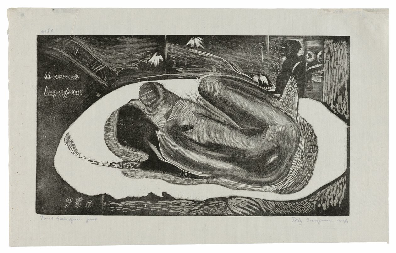 Manao tupapau (Lei pensa al fantasma o il fantasma pensa a lei), dalla Suite Noa Noa da Paul Gauguin