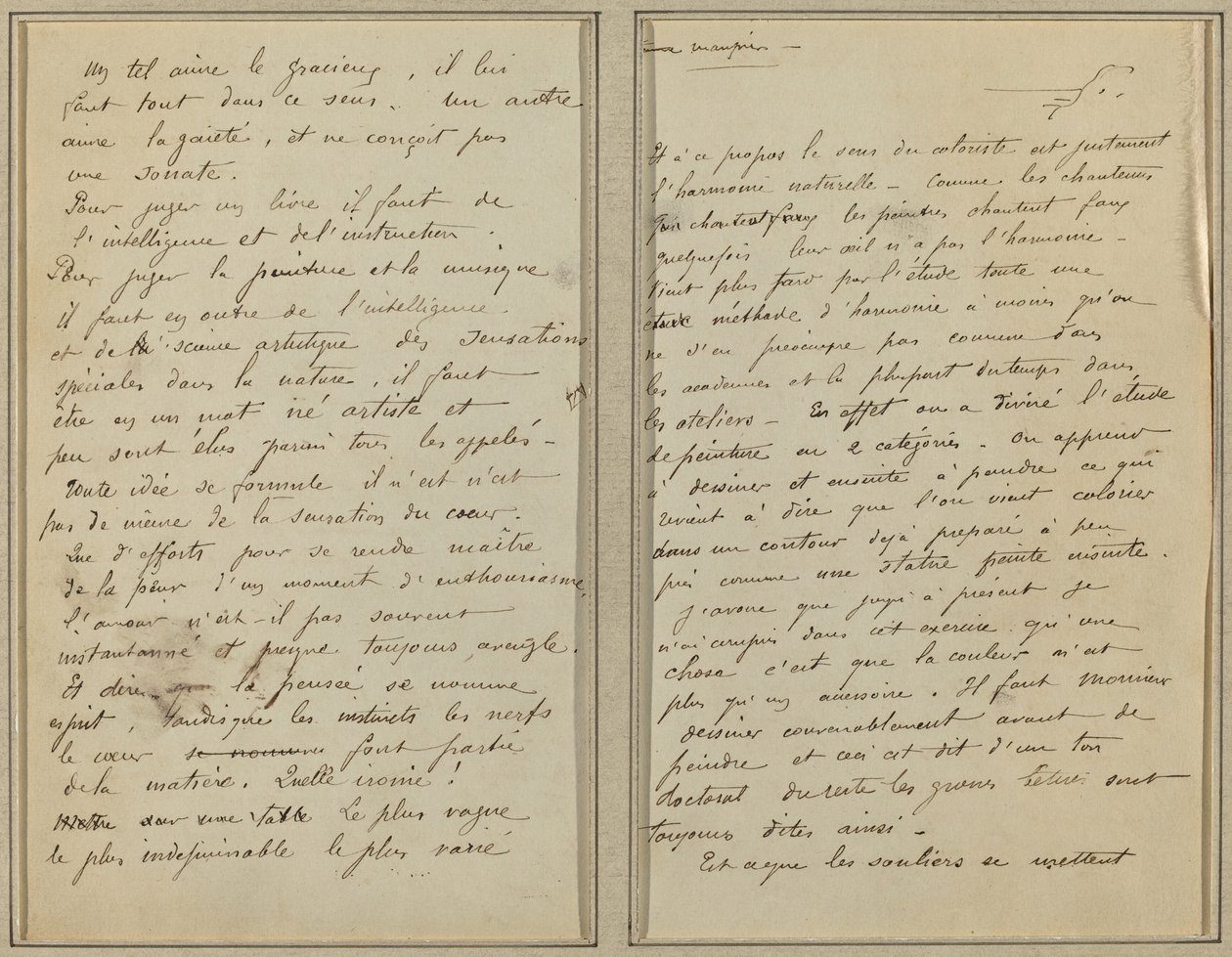 Pagine di manoscritto [recto] da Paul Gauguin