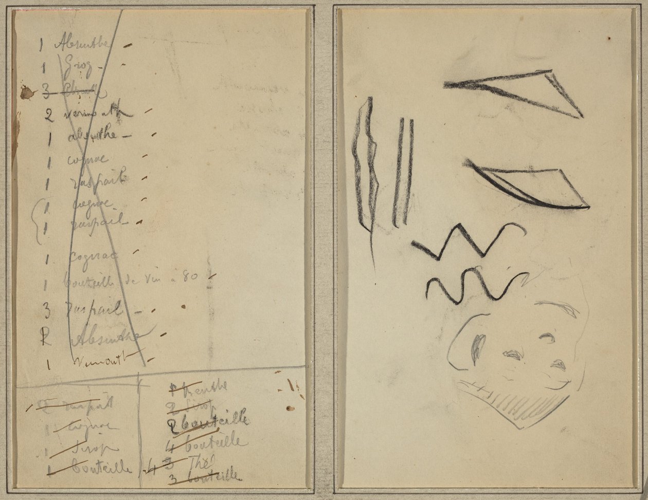 Neige (Neve); Itinerario [recto] da Paul Gauguin
