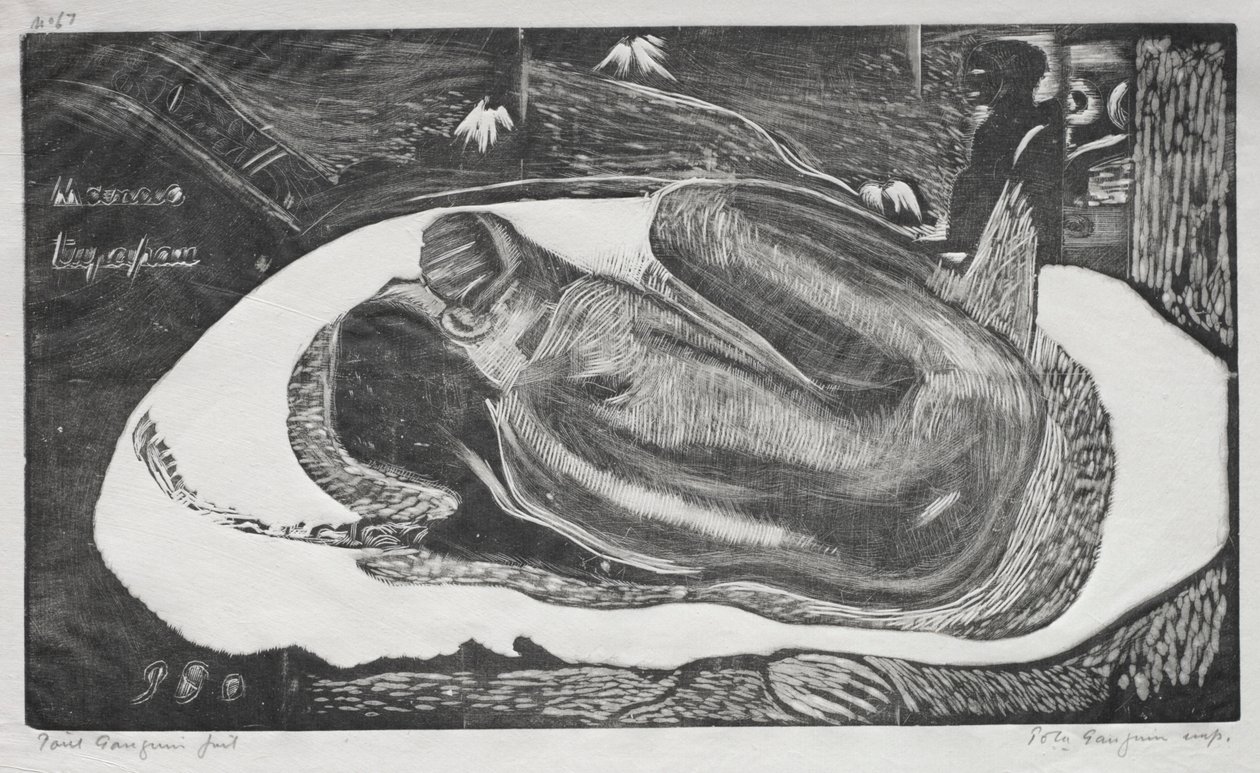 Noa Noa: Manao Yupapau Guardato dagli spiriti dei morti, 1893-94 da Paul Gauguin