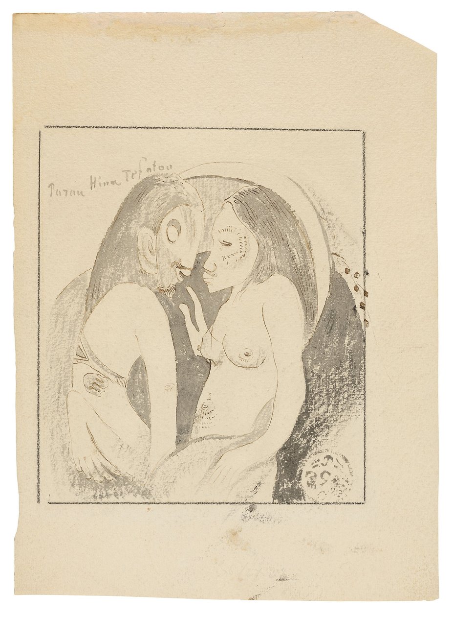 Parau Hina Tefatou (Parole tra la Dea della Luna e il Dio della Terra) da Paul Gauguin