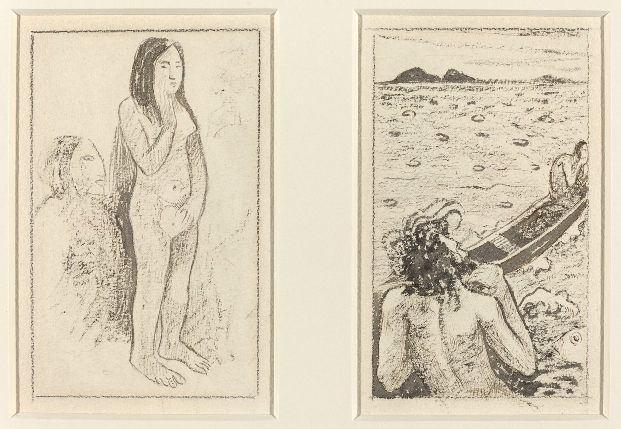 Parau No Te Varau Ino (sinistra); Leggenda tahitiana (destra) da Paul Gauguin