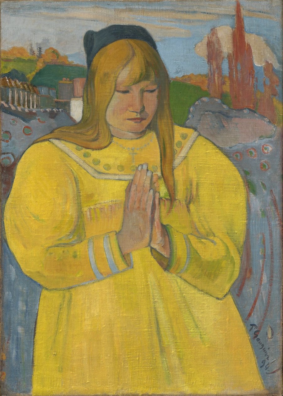 Ragazza bretone in preghiera / Giovane ragazza cristiana da Paul Gauguin