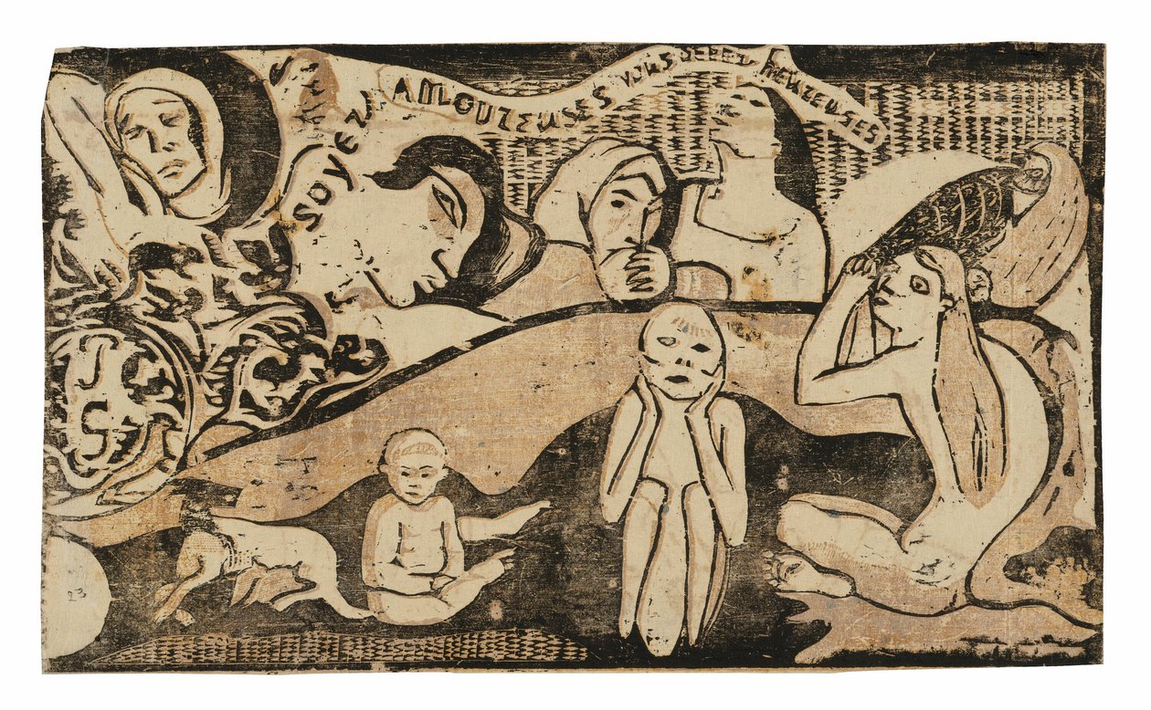 Amate, e Sarete Felici, dalla Suite di Stampe Tardive su Legno da Paul Gauguin