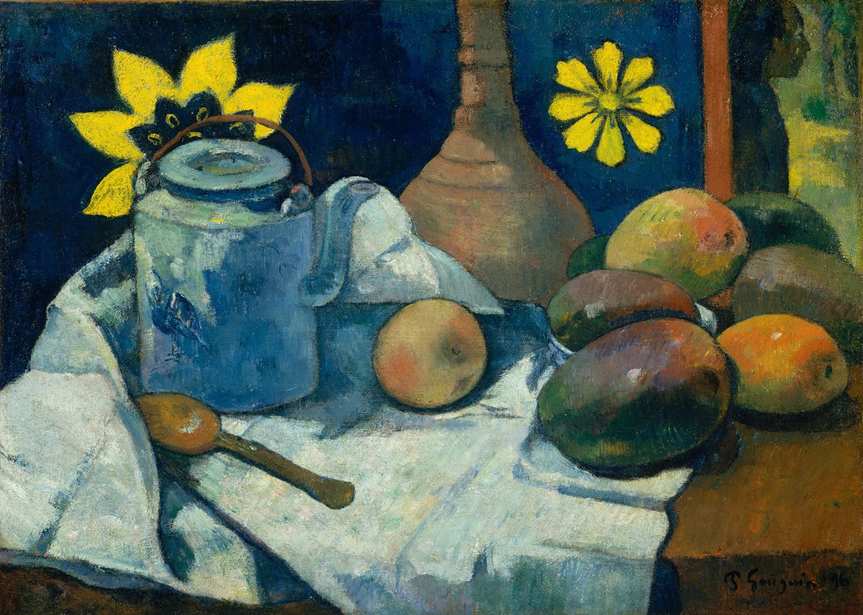 Natura morta con teiera e frutta da Paul Gauguin