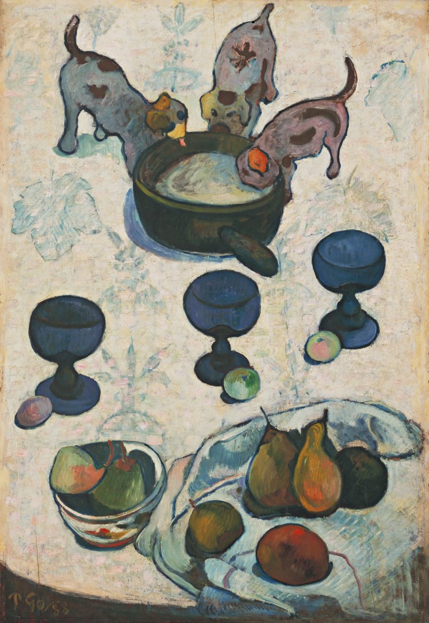 Natura morta con tre cuccioli da Paul Gauguin