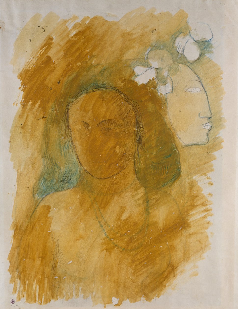Tahitianische Frau mit bösem Geist da Paul Gauguin