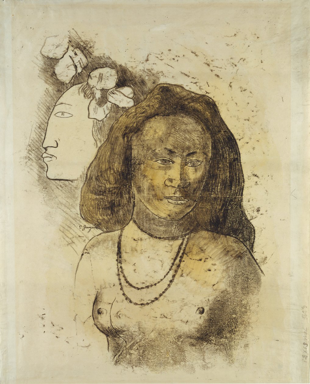 Donna tahitiana con spirito maligno, c.1899-1900 da Paul Gauguin