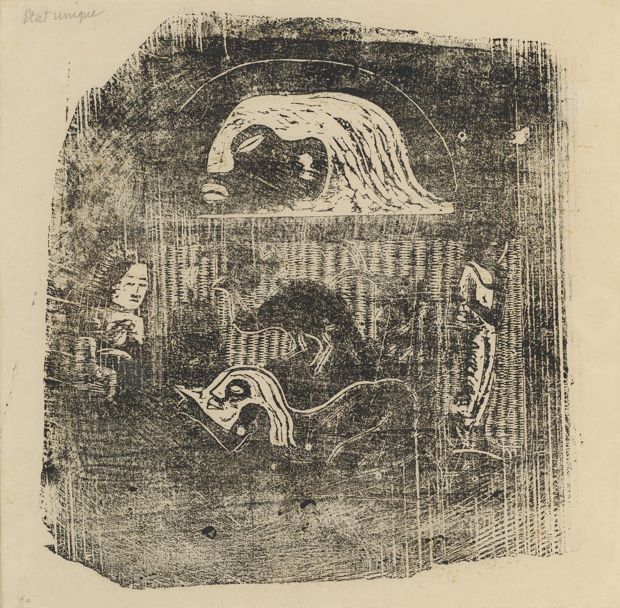 Te Atua The Gods Small Plate [verso] da Paul Gauguin