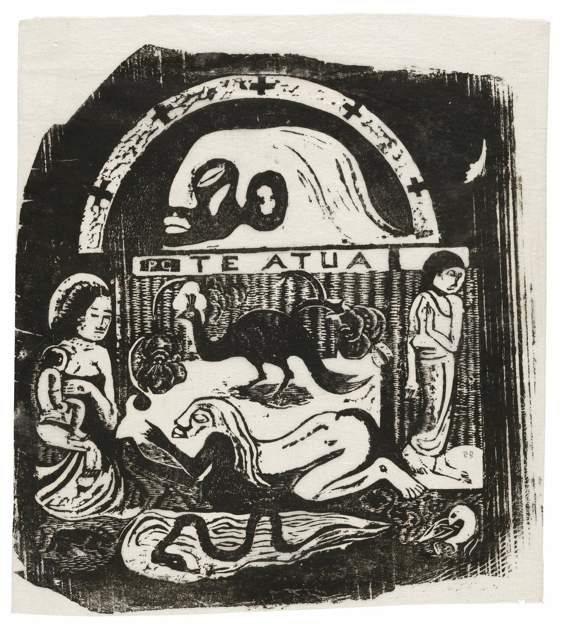 Te atua (Il Dio), dalla Suite delle ultime stampe a blocchi di legno da Paul Gauguin