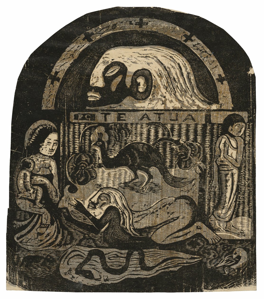 Te atua (Il Dio), dalla suite di stampe su blocchi di legno di epoca tarda da Paul Gauguin