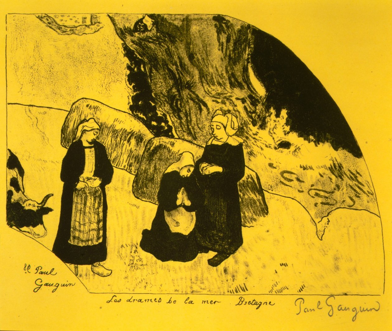 Il dramma del mare, Bretagna, dalla Suite Volpini: Dessins lithographiques da Paul Gauguin