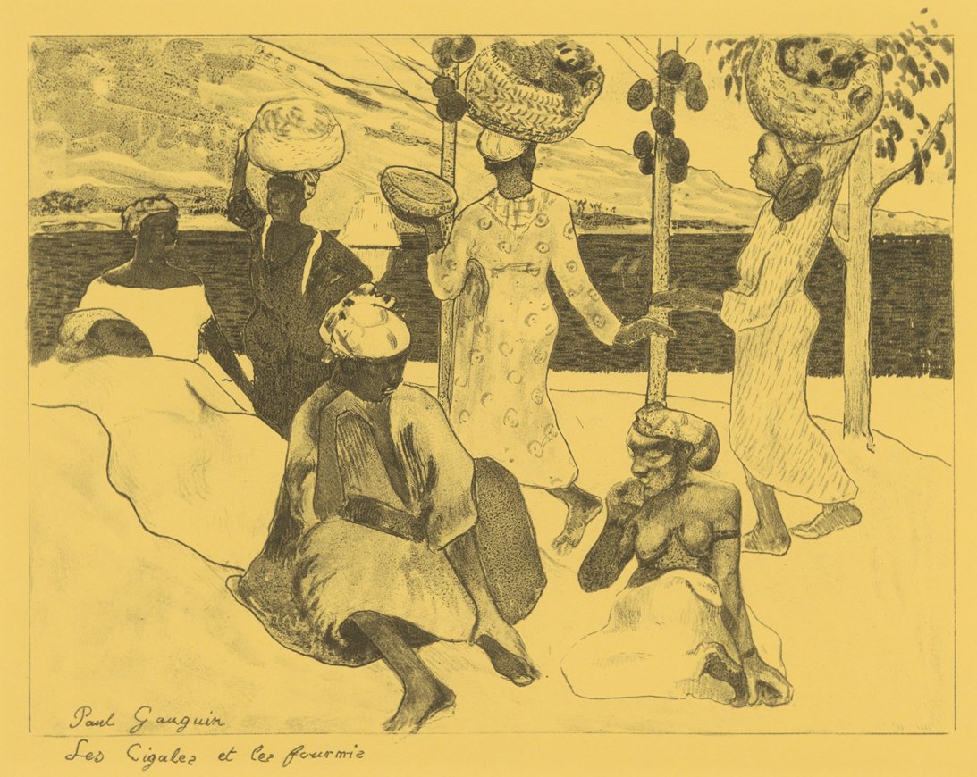 Le cavallette e le formiche: un souvenir della Martinica, dalla Suite Volpini: Dessins da Paul Gauguin