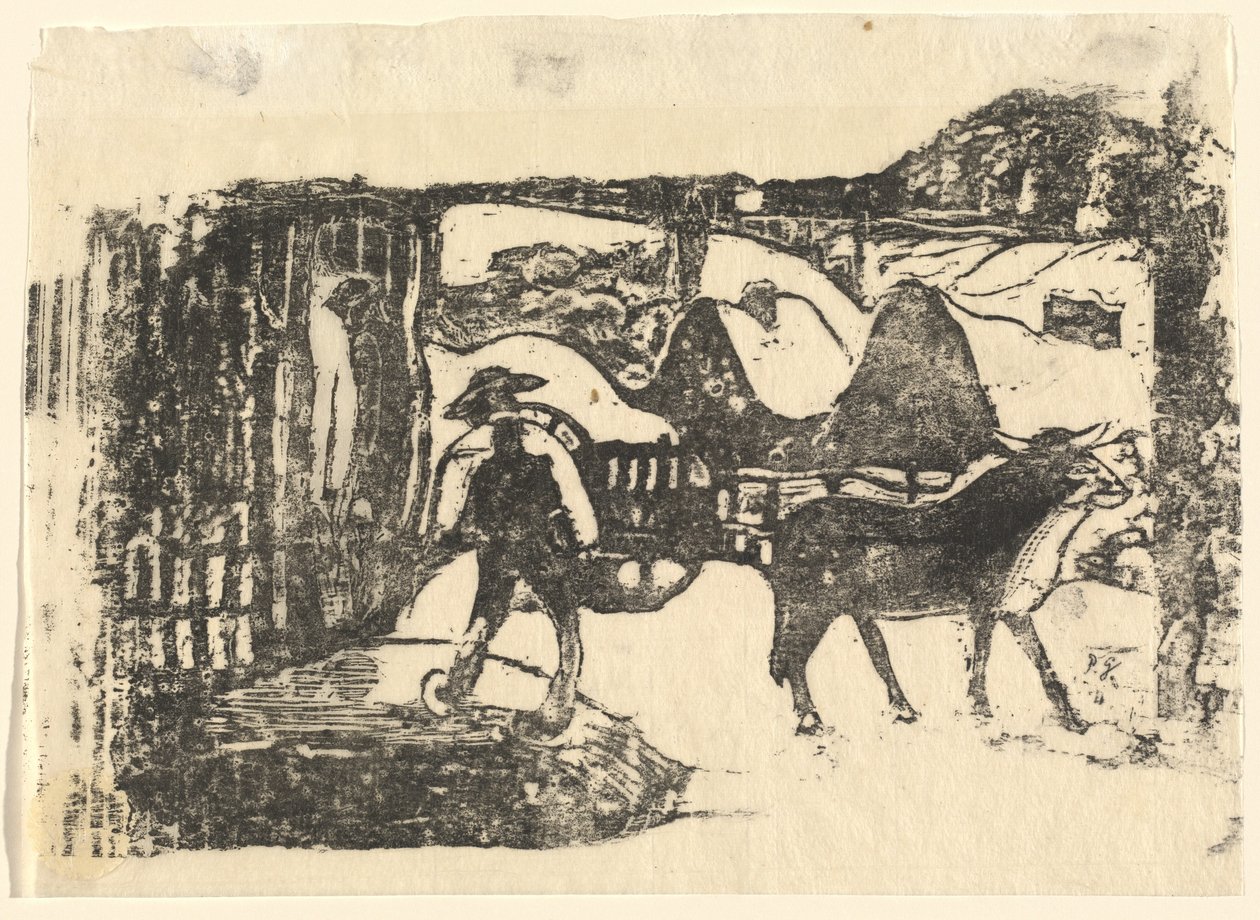 Il carro dei buoi (Le char à boeufs) da Paul Gauguin