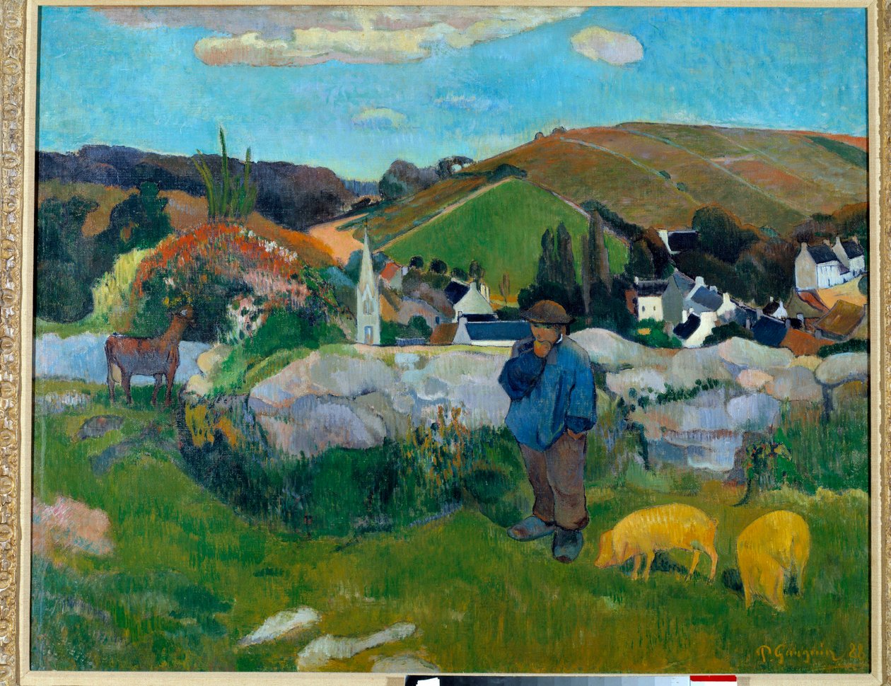 Il guardiano dei maiali in Bretagna nel 1888 da Paul Gauguin