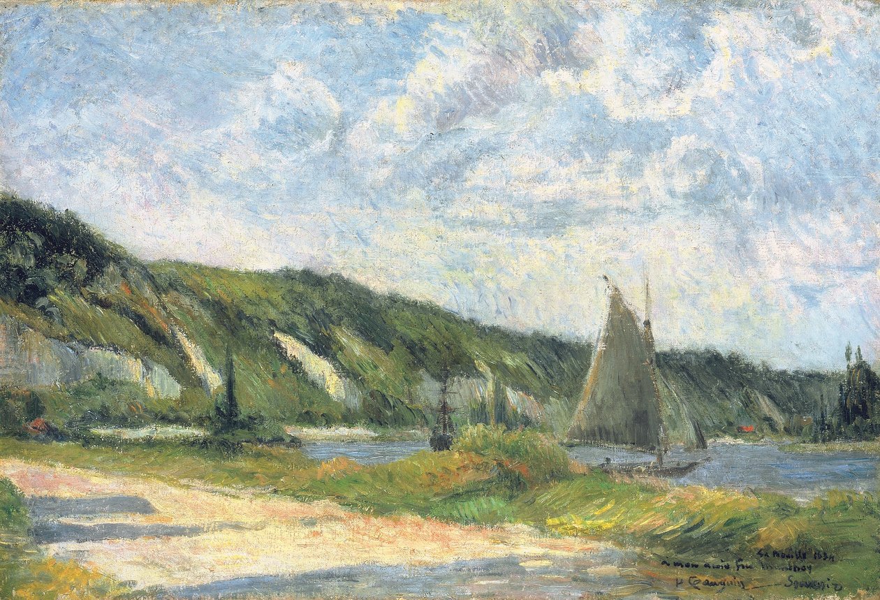 Le scogliere di La Bouille, 1884 da Paul Gauguin