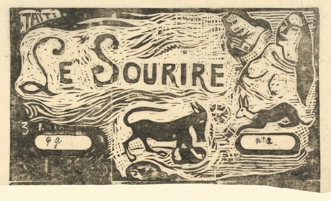 Pagina del titolo per "Le Sourire" da Paul Gauguin