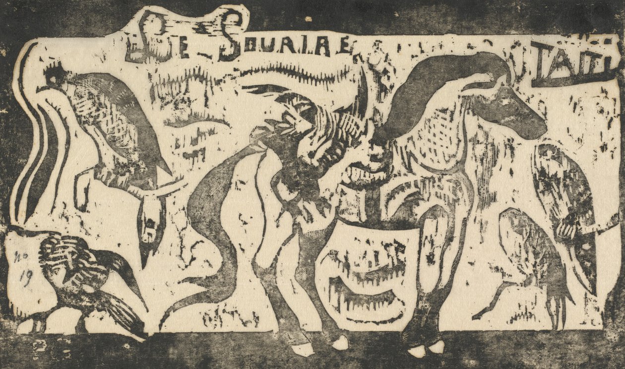 Pagina del titolo per Le Sourire, in o dopo il 1895 da Paul Gauguin