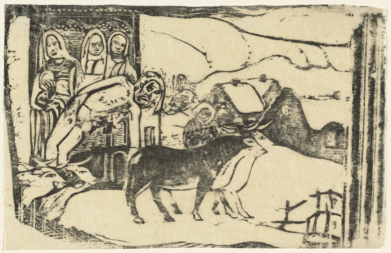 Santuario lungo la strada in Bretagna Le calvaire Breton da Paul Gauguin