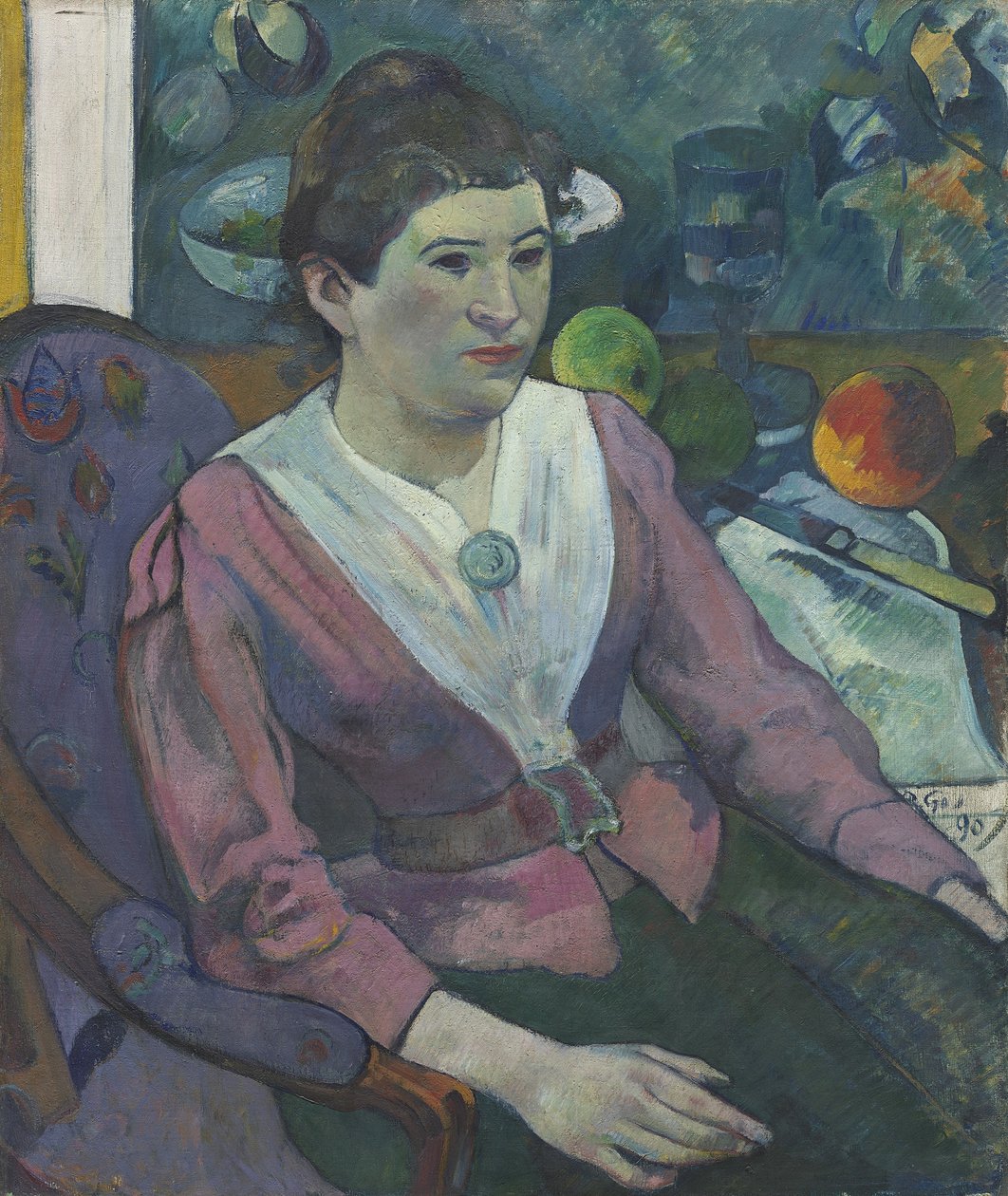 Donna davanti a una natura morta di Cézanne da Paul Gauguin