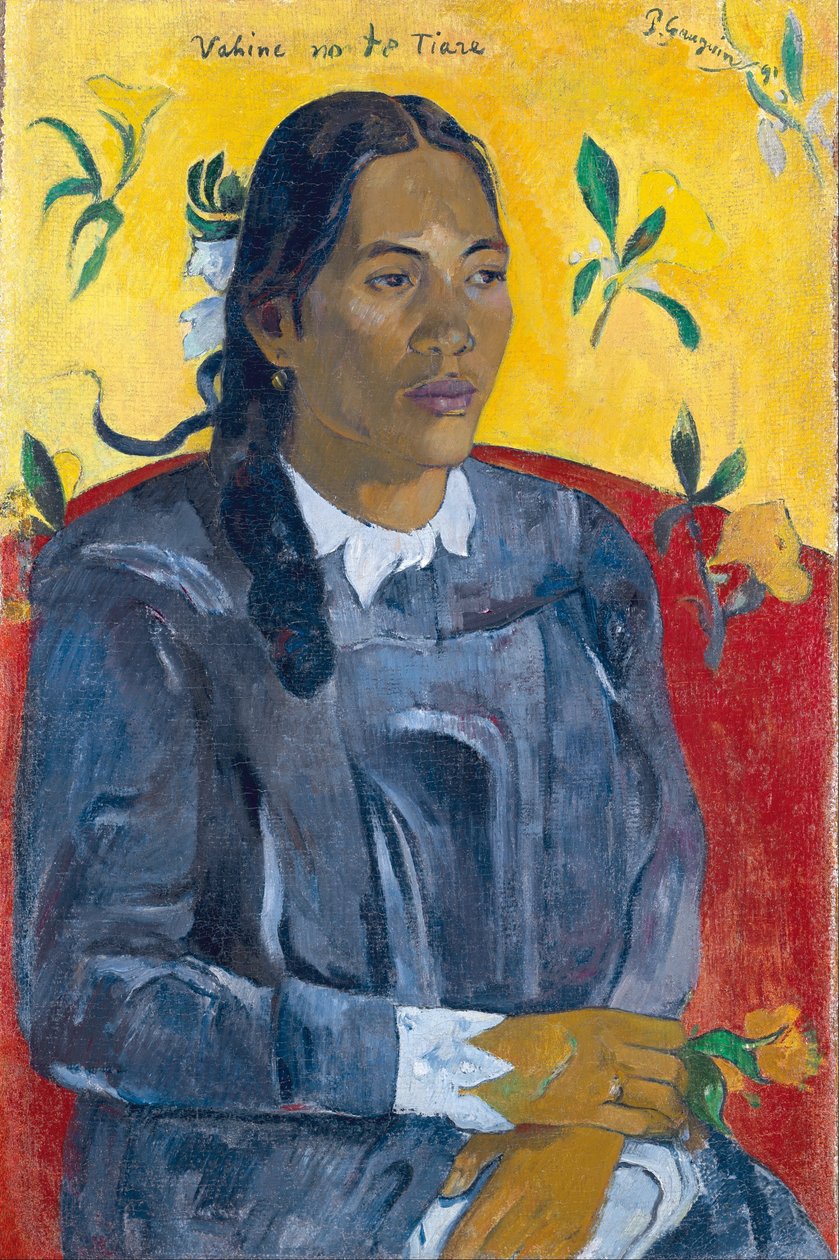 Donna con un fiore da Paul Gauguin