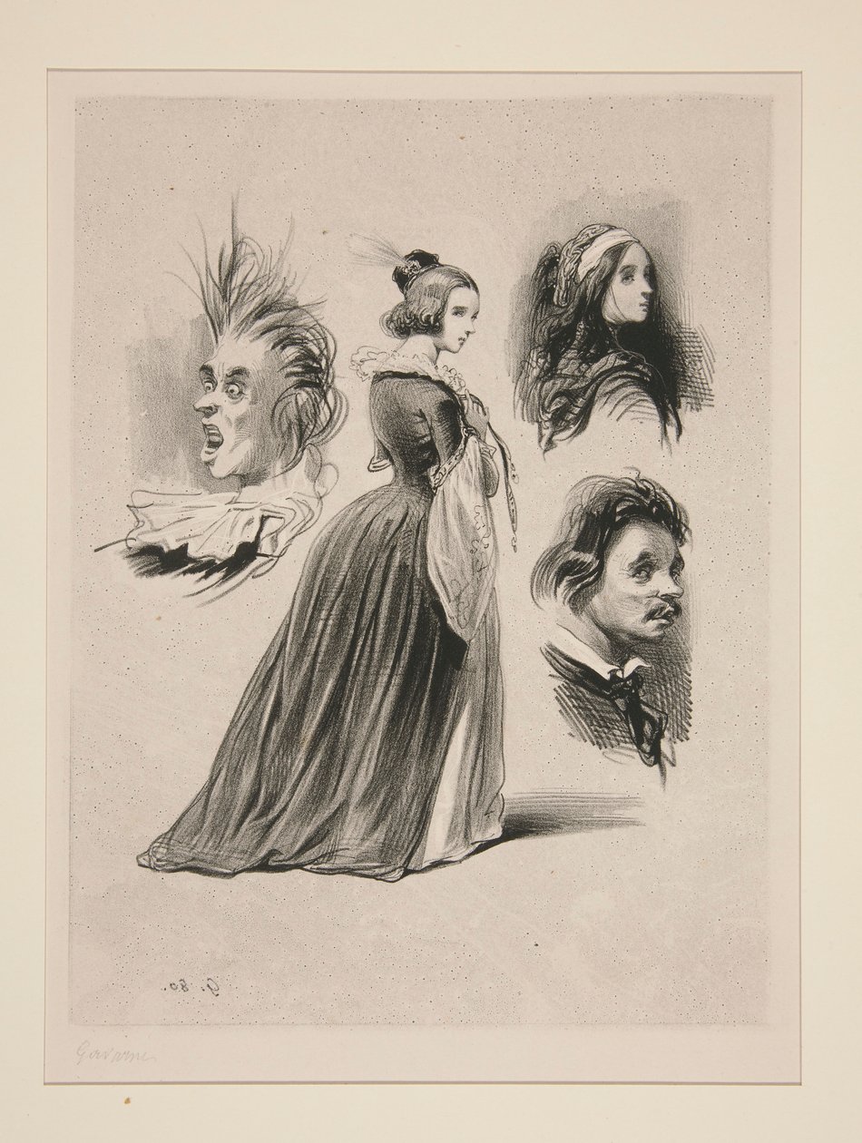 (FEUILLE DE CROQUIS.) da Paul Gavarni