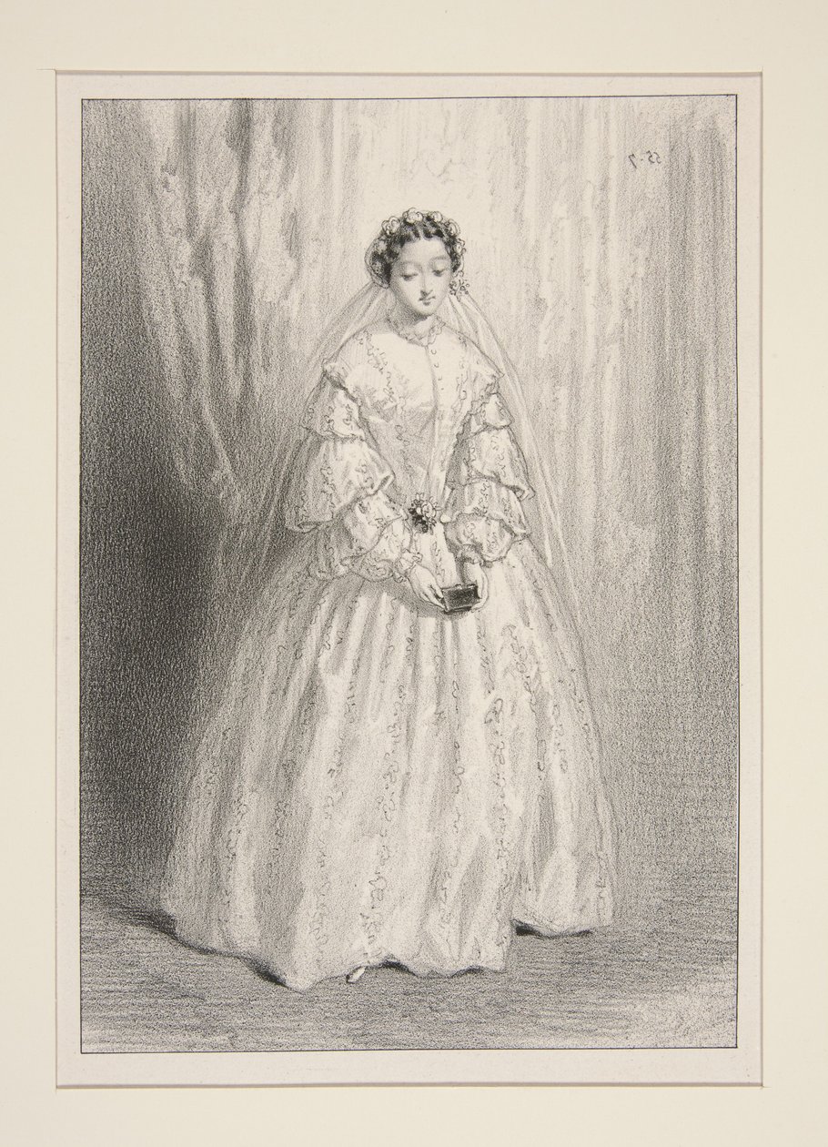 Toeletta della sposa da Paul Gavarni