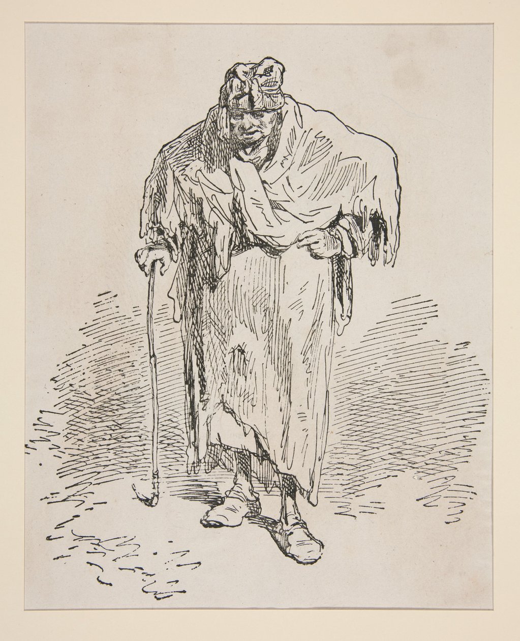 Vecchia mendicante da Paul Gavarni