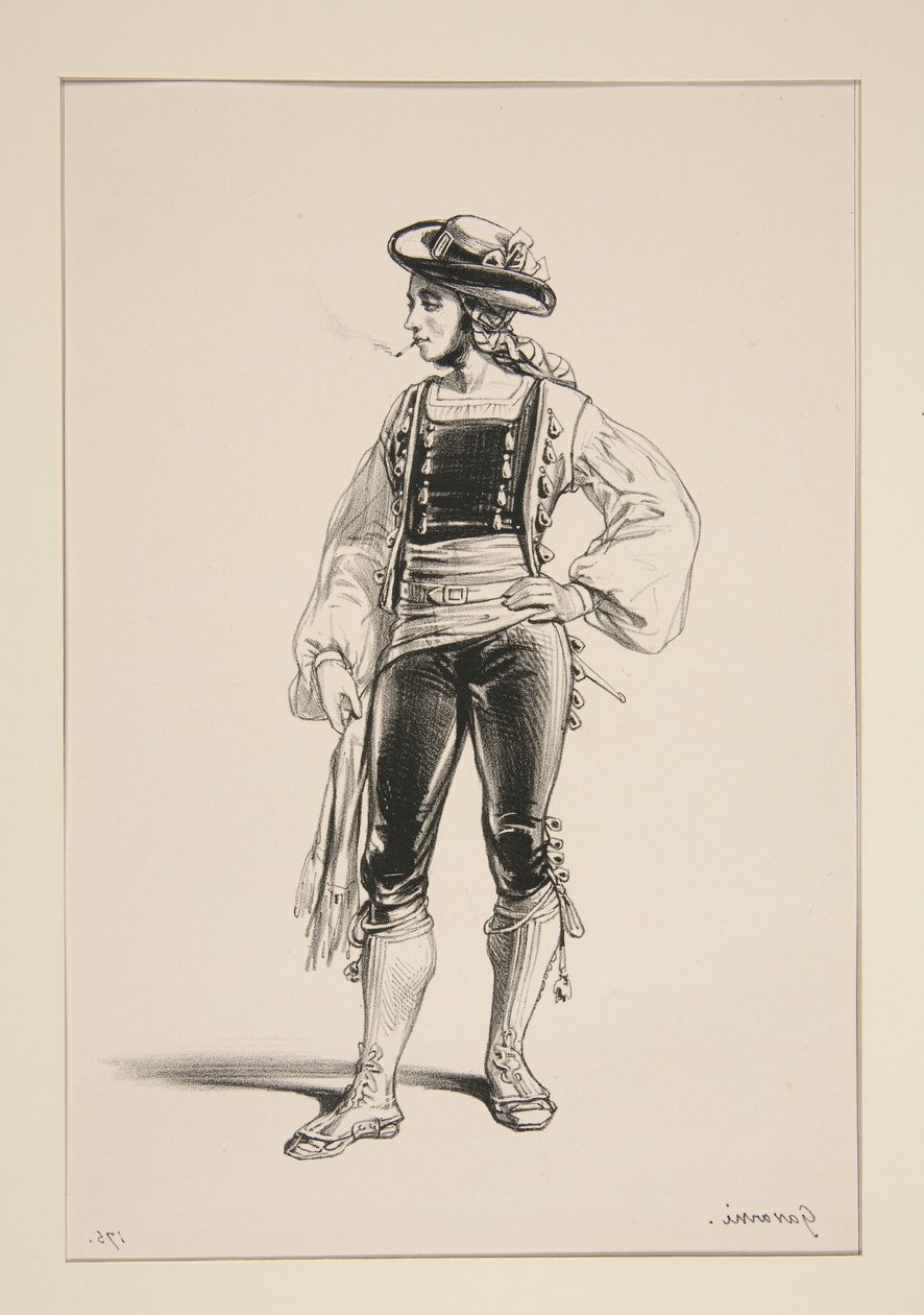 ALGUAZIL. Cappello di feltro ornato di velluto. da Paul Gavarni